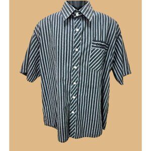 Coogi Mens Striped Long Sleeve Short Sleeve XL Shirt